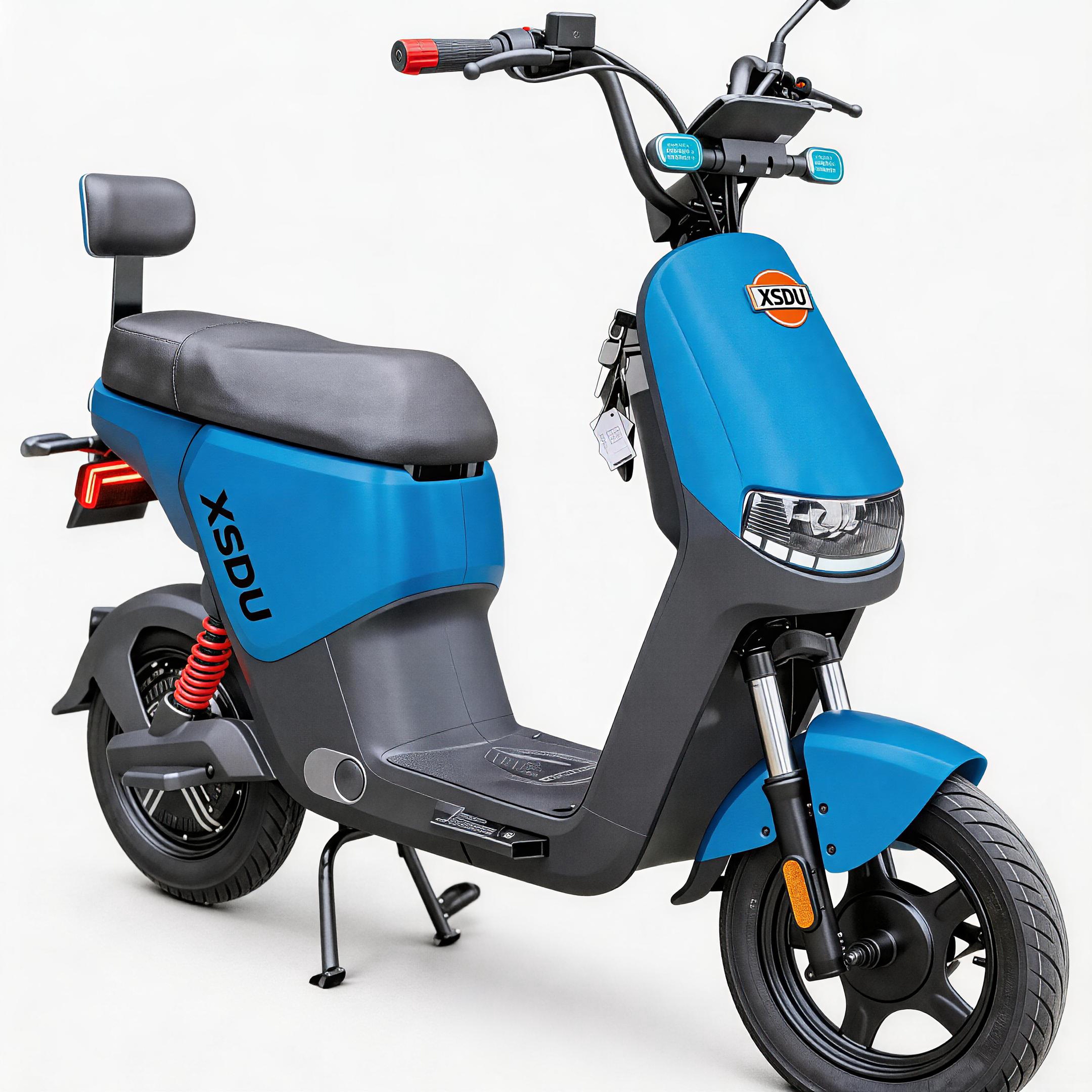 Popular 48V 500W Brushless Electric Bicycle Smart Motorcycle for Adults Newly Upgraded Double-large Seat Cushion