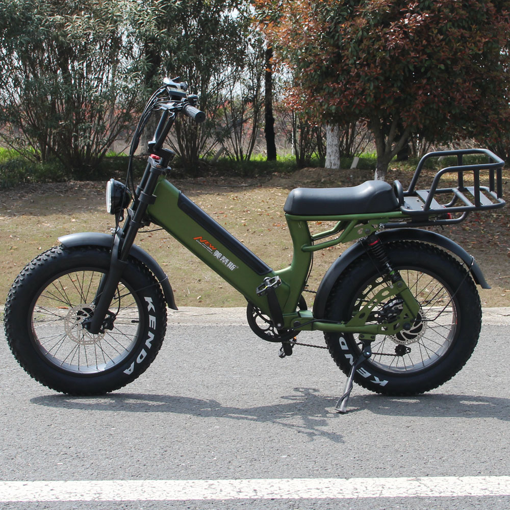 Wholesale Fat Ebike 48V 1000W Lithium Battery Steel Frame Wheel Motor Fat Tire Electric Mountain Bicycle with CE Banana Seat 