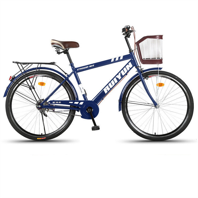 26 Inch 21 Speed Steel Frame City Bike for Men with Full Shockproof Frame and Aluminum Alloy Rim