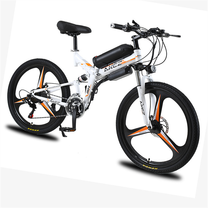 48V Ebike Electric Mountain Fat Bike Rear Hub Brushless Motor Integrated Battery Aluminum Alloy Wheel 26 Inch 500W 