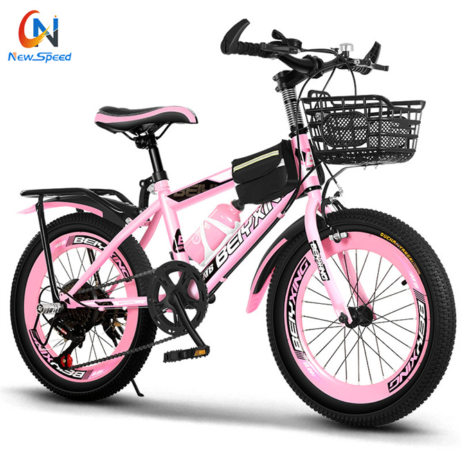 New 16-inch Light Blue Steel Children's Bicycle with Training Wheels and Alloy Rim for 5-8 Year Olds Outdoor Sports 
