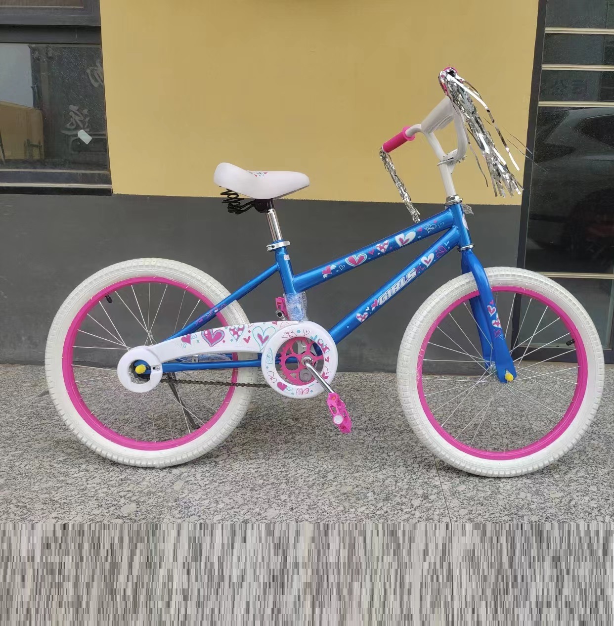 New Listing Popular Style 20 Inch Single Speed Aluminum Alloy Frame Double V Brakes Kids Bike Girls Purple 3-12 Years Old 