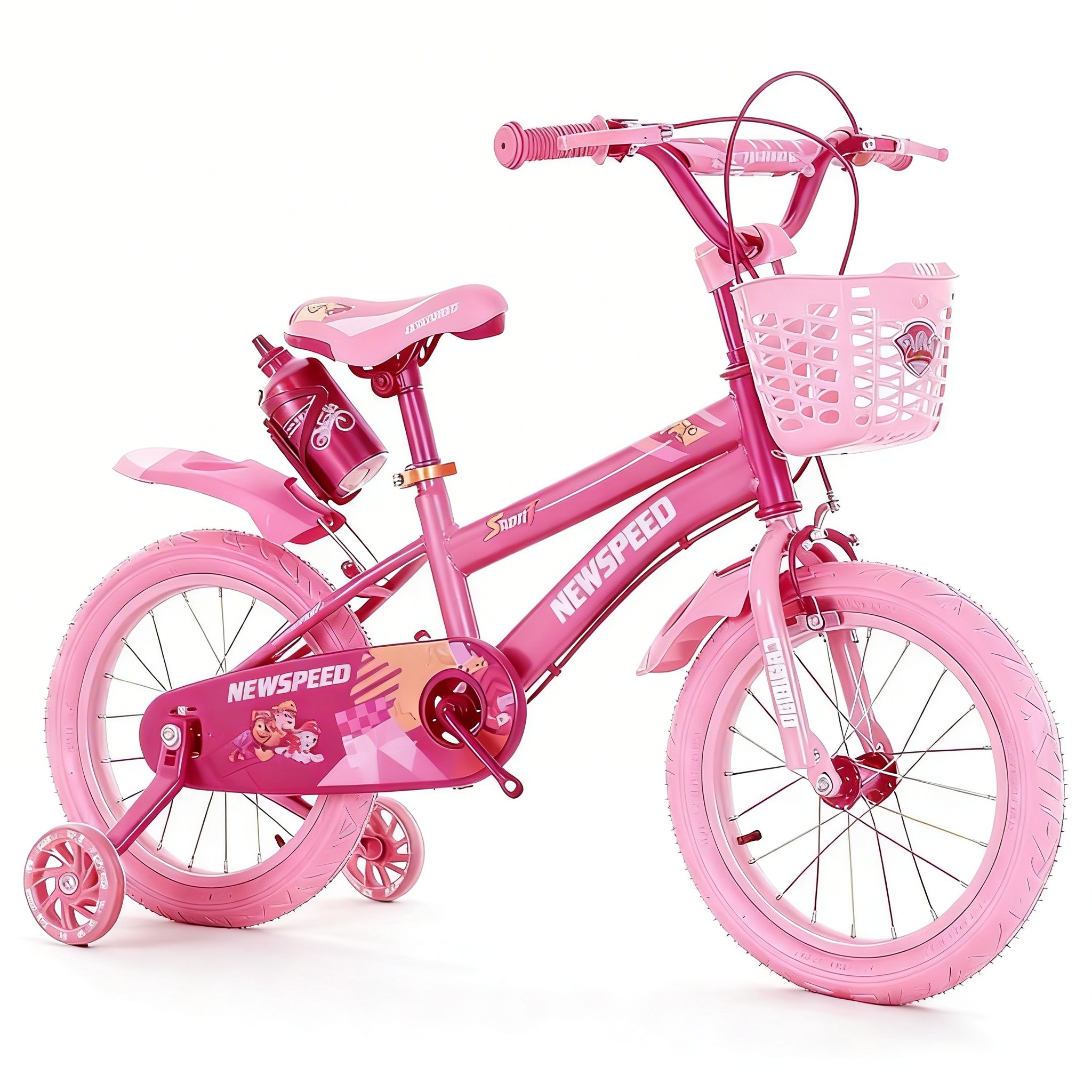 Sport 12-18 Inch Single Speed Steel Frame Purple Girls Children's Bicycle with Training Wheels for 4-8 Years Old 