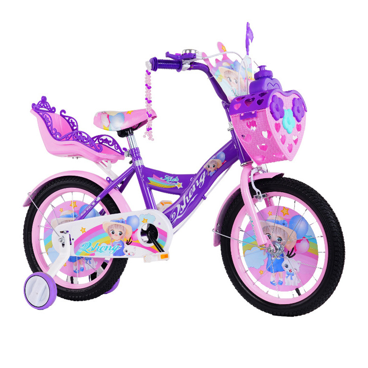 Factory 12 14 16 Inch Child Bicycle Bisicleta Children's Bike Kids Cycle for Baby Girl Age 3-8 Year Old